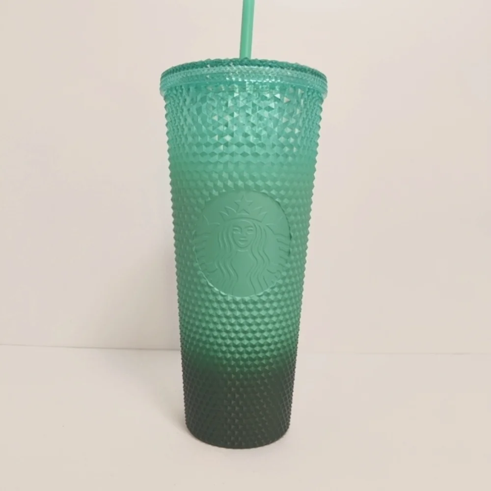 NEW Starbucks Diamond Texture Tumbler Venti 24 Oz Green Ombre Gradient 2022